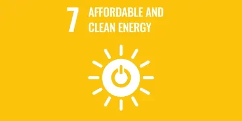 Icons representing JAI’s selected UN Sustainable Development Goals, including sustainable energy, decent work, industry, and responsible consumption.